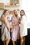 Striped Delight Ruffled Wrap Dress