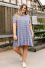 Stripes T-Shirt Dress In Blue