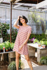 Stripes T-Shirt Dress In Rose