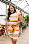 Summer Stripes Waffle Knit Dress