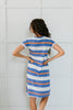 Sunny Day Striped T-Shirt Dress In Blue