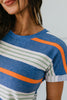 Sunny Day Striped T-Shirt Dress In Blue