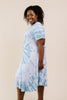 Swirl Tie Dye Dress In Aqua