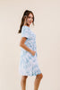 Swirl Tie Dye Dress In Aqua