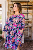Terrace Garden Dress In Navy