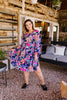 Terrace Garden Dress In Navy