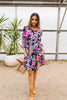 Terrace Garden Dress In Navy