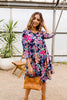 Terrace Garden Dress In Navy