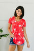 Tie Dye Glory V-neck In Red