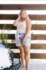 Tie Dye Swirls Shorts In Purple