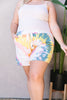Tie Dye Swirls Shorts In Yellow