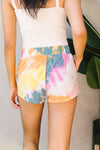 Tie Dye Swirls Shorts In Yellow