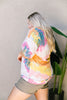 Tie Dye Swirls Top In Yellow