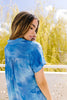 Tie & Tie Dye Top In Sky
