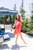 Tiered Tie Dye Dress In Coral
