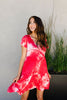 Tiered Tie Dye Dress In Coral