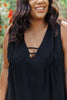 Tiered in Black Dress
