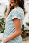 To The Max Striped Maxi In Mint