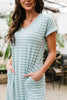 To The Max Striped Maxi In Mint