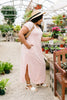 To The Max Striped Maxi In Blush