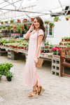 To The Max Striped Maxi In Blush