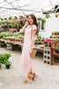 To The Max Striped Maxi In Blush
