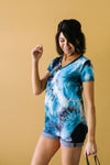 Turquoise Tie Dye Fantasy Top