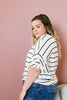 Twice As Nice Striped Top In Ivory