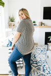 Two-Tone Ribbed V-Neck In Black