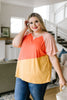 Unbalanced Colorblock Top In Yellow