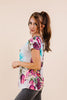 Unexpected Flowers V-Neck Top
