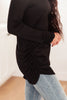 Nivia Draped Turtle Neck Tunic in Black