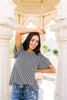 Vertical Horizon Striped Top In Black