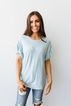 Vertical Horizon Striped Top In Blue