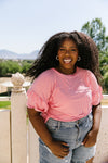 Vertical Horizon Striped Top In Coral