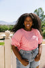Vertical Horizon Striped Top In Coral