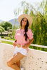 Vertical Horizon Striped Top In Coral