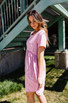 Wee Floral Babydoll Dress In Pink