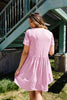 Wee Floral Babydoll Dress In Pink