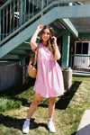 Wee Floral Babydoll Dress In Pink