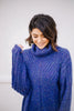 Wintertime Blues Cowl Neck Sweater