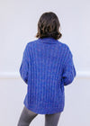 Wintertime Blues Cowl Neck Sweater