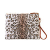 White Leopard Clutch